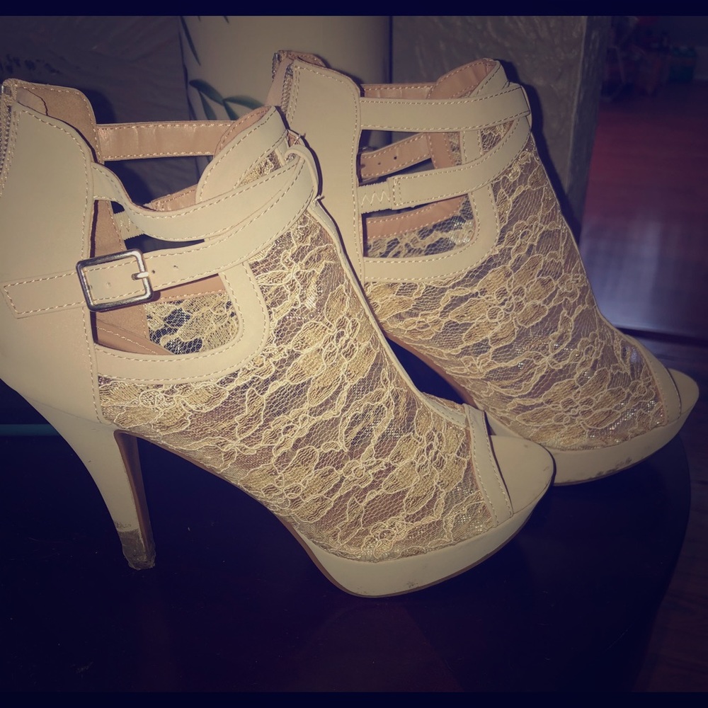 Beige High Heels